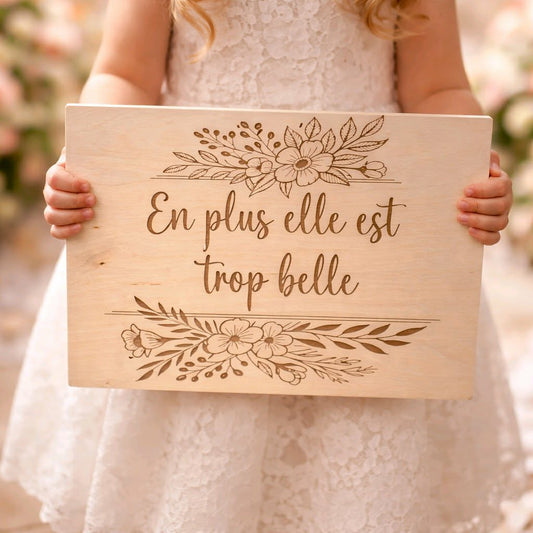 Lot de 2 pancartes mariage