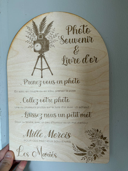 Affiche Photobooth & Livre d’or arche