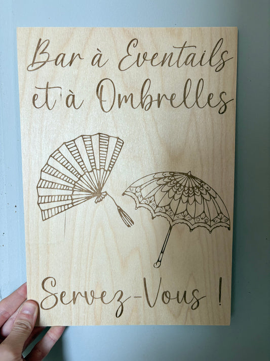 Affiche bar à Ombrelles & Éventails