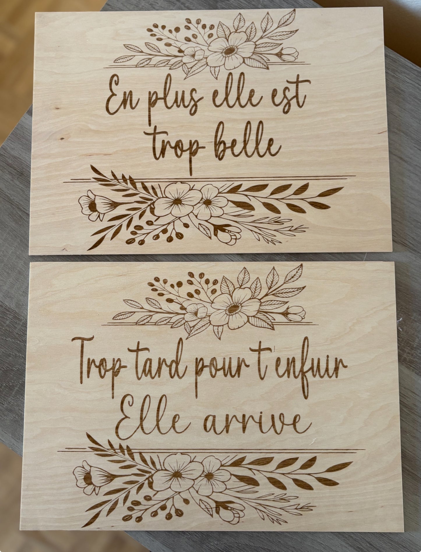 Lot de 2 pancartes mariage