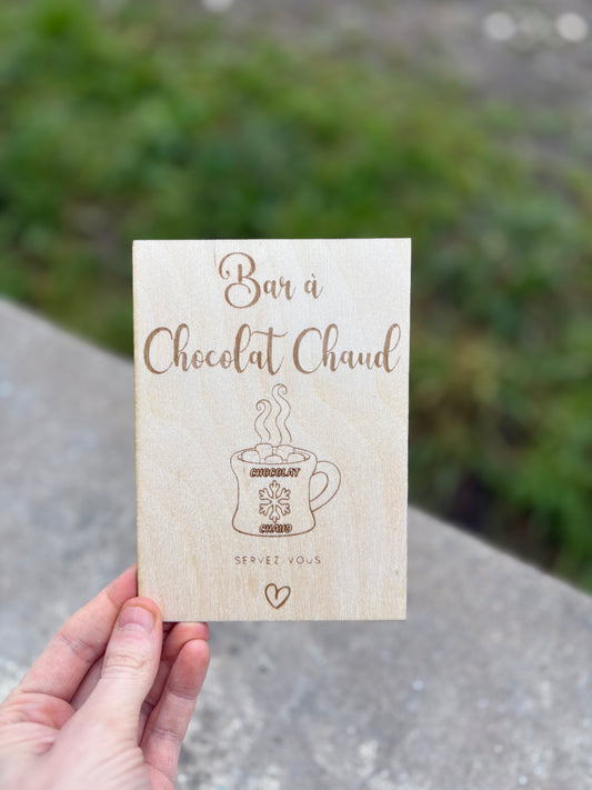 Bar à chocolat chaud