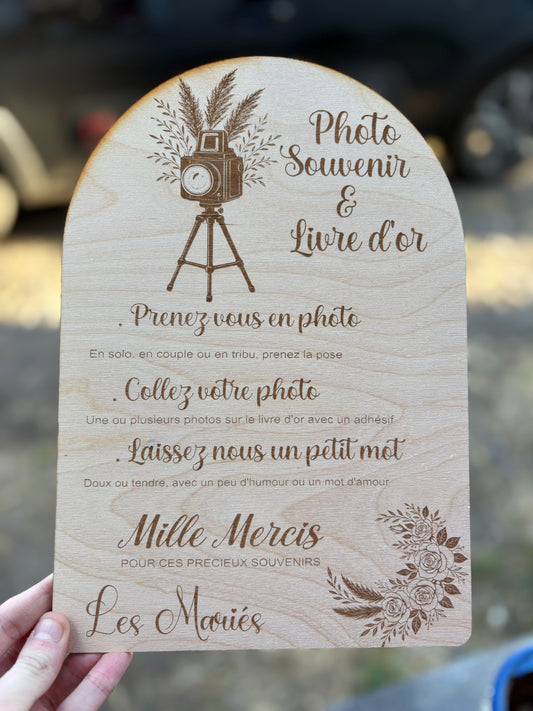 Affiche Photobooth & Livre d’or arche