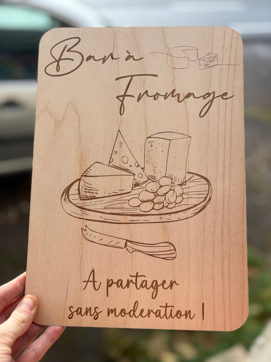 Pancarte bar à fromage