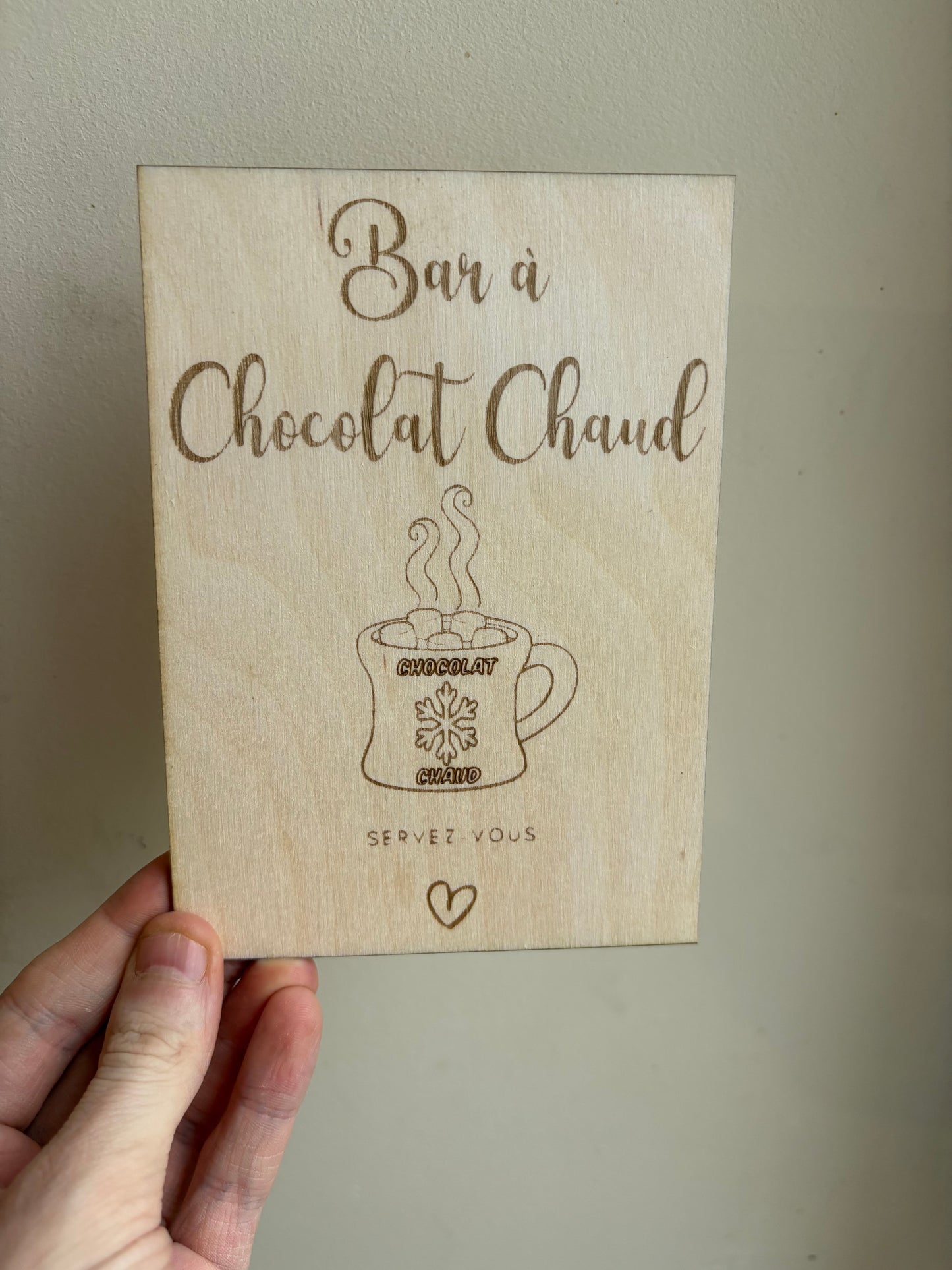 Bar à chocolat chaud