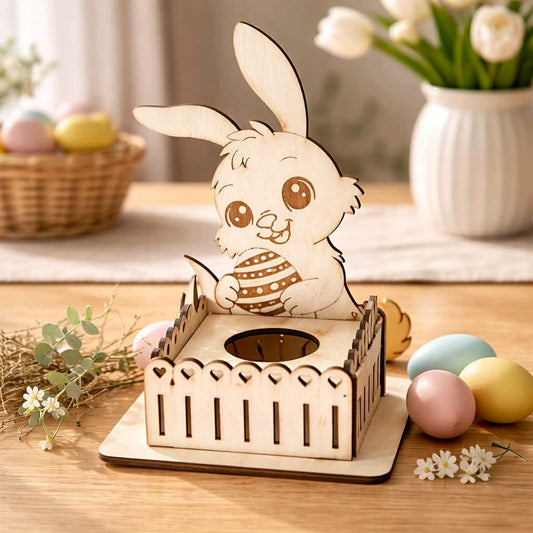 Décoration Porte œuf Kinder lapin