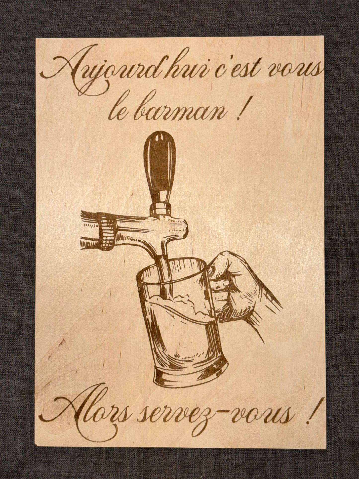 Affiche barman