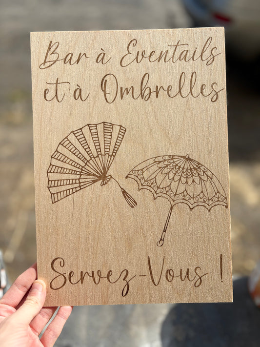 Affiche bar à Ombrelles & Éventails