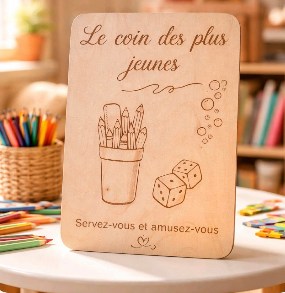Pancarte le coin des plus jeunes
