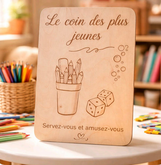 Pancarte le coin des plus jeunes
