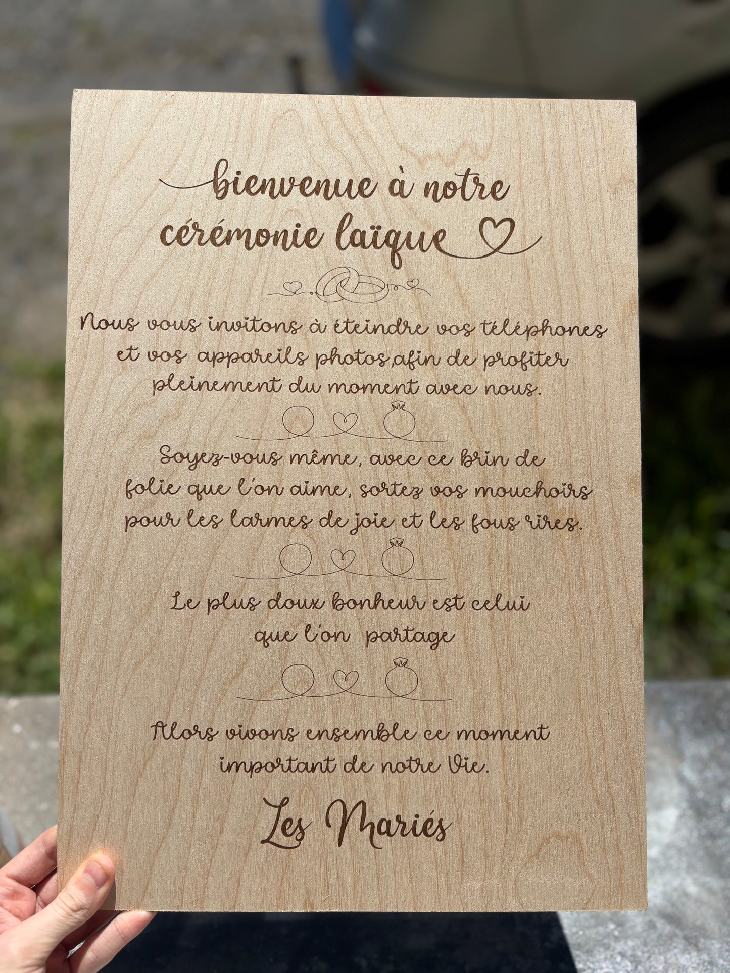 Bienvenue cérémonie laïque