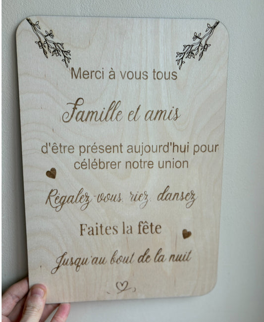 Affiche Remerciement