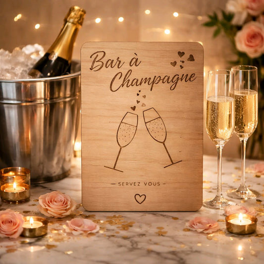 Affiche bar à champagne