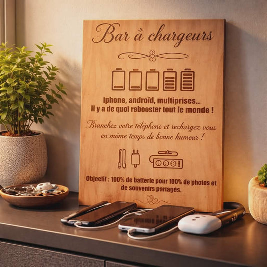 Pancarte bar à chargeur