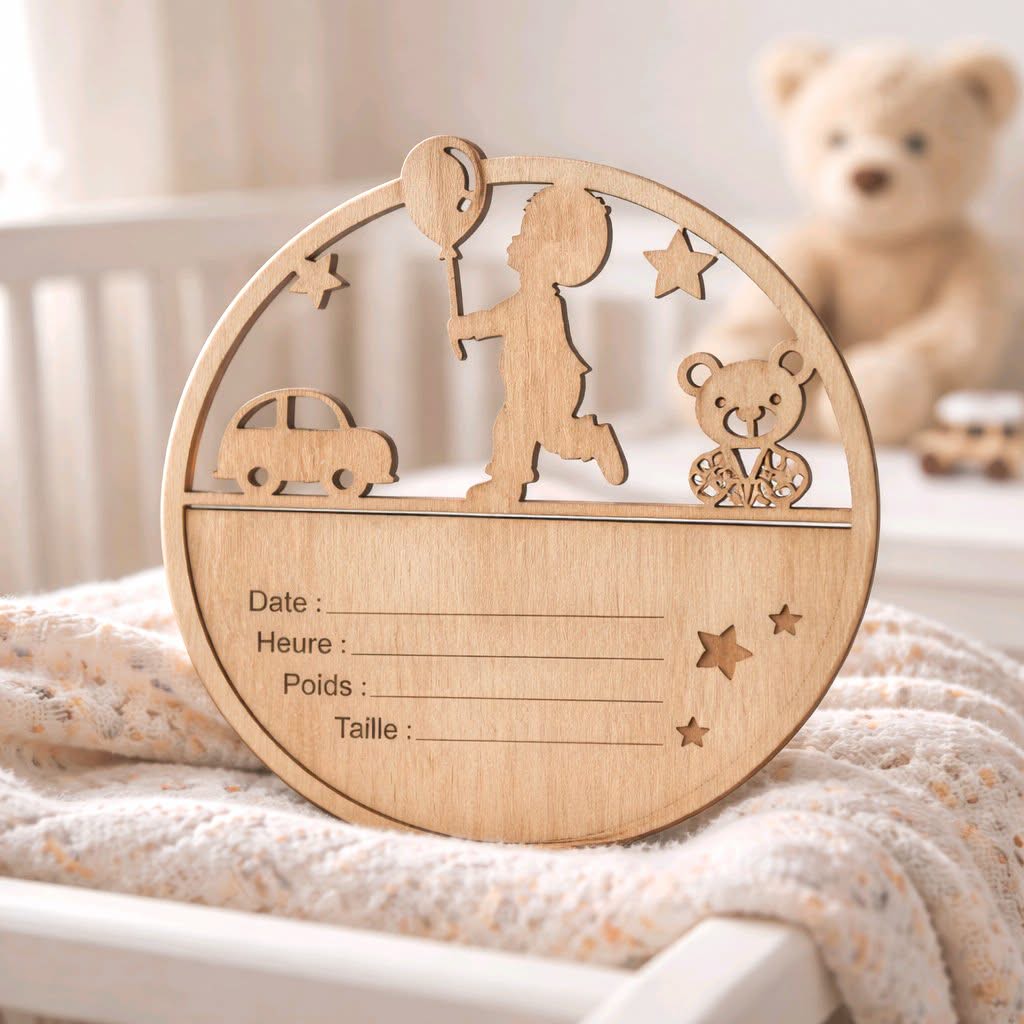 Plaque naissance garçon