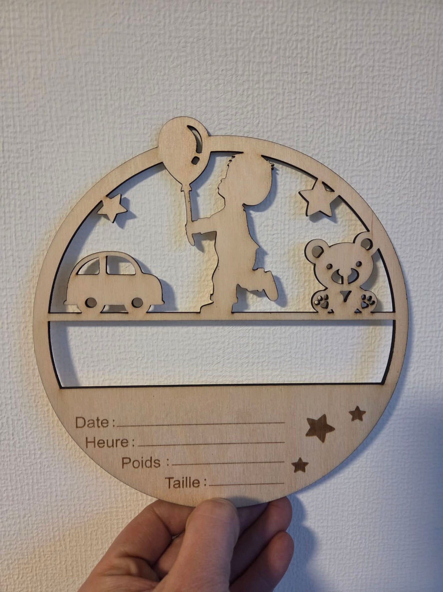 Plaque naissance garçon