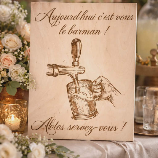 Affiche barman