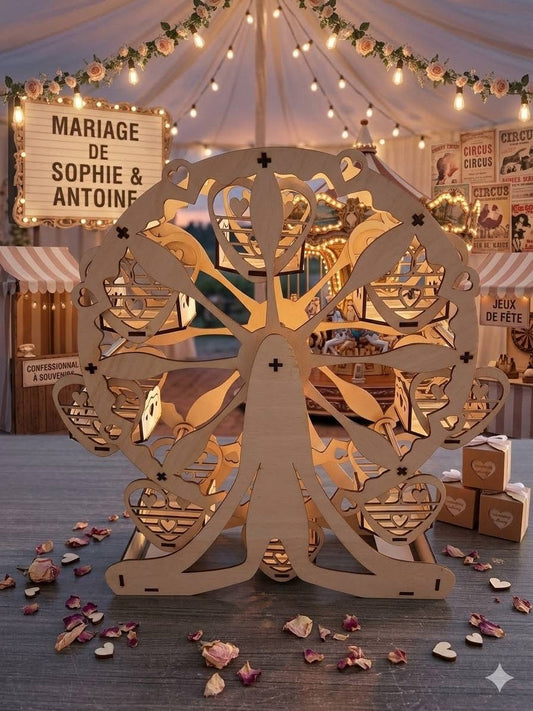 Grande roue en bois