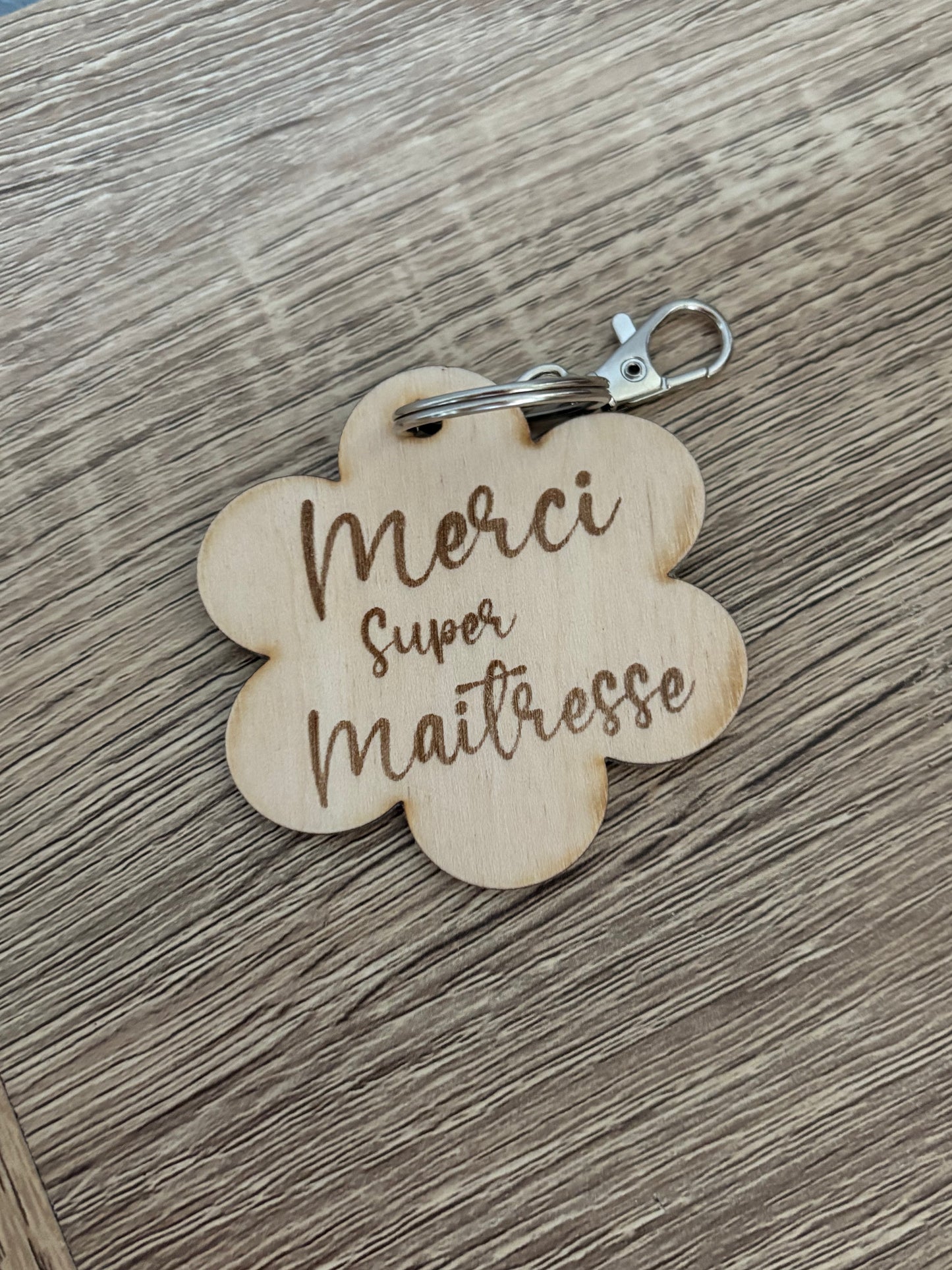 Porte clé maîtresse fleurs