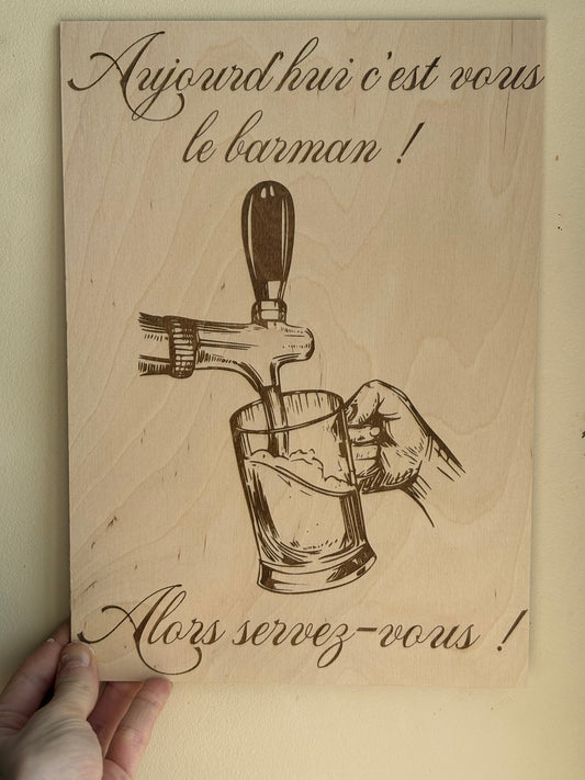 Affiche barman