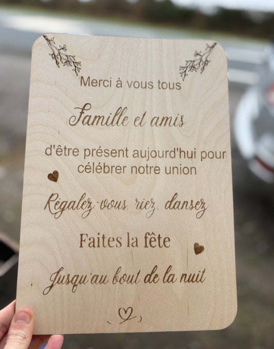 Affiche Remerciement